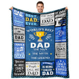 Dads Fathers Day Birthday Gifts Ideas - Dads Gifts from Daughter Son - Christmas Valentines Day Birthday Presents for Dad - Presents for Father Who Wants Nothing - Best Dad Ever Blanket 50"x60"