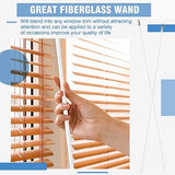 Bokon 4 Pcs Blinds Wand Replacement with Hook and Handle White Fiberglass Long Vertica Blind Wand for Windows Curtain Door Shades Opener Accessory (36 Inch)