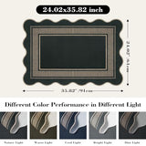 Easy Jute Outdoor Mats for Front Door, 2x3 Small Washable Kitchen Rugs, Farmhouse Black Throw Rug Non Slip Indoor Outdoor Carpet for Porch Entryway Foyer