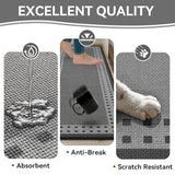 Kitchen Rugs Set of 2, Kitchen Mats for Floor,17x30+17x59 Grey