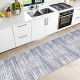 2x10 Runner Rug Non Slip,Washable Hallway Runner Rug,Blue