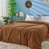 inhand Chocolate Brown Fleece Throw Blanket for Couch, Super Soft Flannel Blanket, Lightweight Fuzzy Blankets Sofa Bed Office, Washable Cozy Plush Fleece Blankets&Throw for All Season(50x60 Inches)