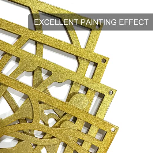 Glamativity 4 Pack Gold Wall Art Decor, Minimalist Single Line Real Metal Wall Art, Woman's Body Shape Abstract Wall Art (Gold Classic Style, 17 x 11.8'')