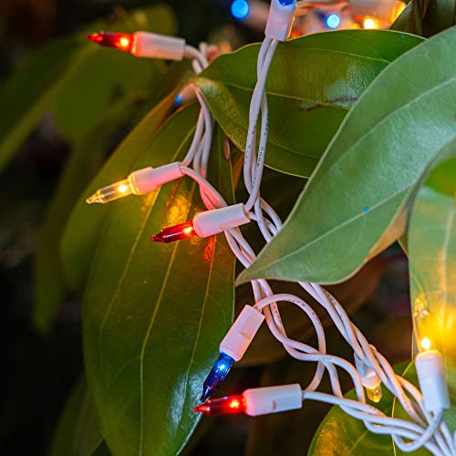 Dazzle Bright 4th of July Lights, 20FT 100 Count Independence Day Mini String Lights Plug in Waterproof Christmas for Outdoor Indoor Home Party Decorations, Red Blue and White