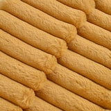 Volcanics Set of 1 Double-Sided Faux Fur Mustard Yellow Pillow Covers 18x18