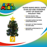 Nintendo Super Mario Bros. Super Star LED USB-Powered Light-Up Desktop Holiday Tree One Size
