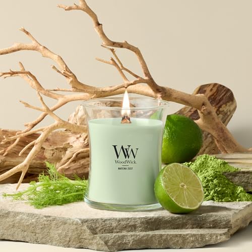 WoodWick Matcha Zest Scented Candle, Crackling Wick, 9.7oz