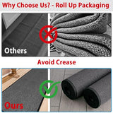 8ft Natural Jute Hallway Runner Rug Non Slip Washable, Rubber Backed Long Black Indoor Entryway Runner, Absorbent Kitchen Carpet Sink Rug