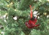 Department 56 Acrylic Christmas Basics Cardinal Bird Hanging Ornament, 3.125 Inch, Red