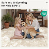 Soalmost Floral Washable Rugs 5x7 for Living Room, Neutral Soft Rug Beige