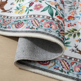 Rugcomf Runner Rug 2'7"x8' Floral Washable Non Slip, Colorful
