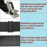 Sofa Cover Holder Straps Suspenders, Sofa Couch Covers Clip Fasteners, Adjustable Elastic Straps for Sofa Seat Recliner Slipcover, Cushion Holders (8, Black) 6-30in/15-75cm