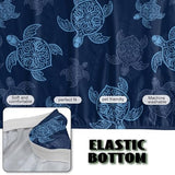 Suobstales Sea Turtle Print Stretch Armless Futon Cover, Futon Mattress Cover Soft Sofa Bed Slipcovers with Elastic Bottom, Foldable Sofa Slipcovers Washable Couch Covers