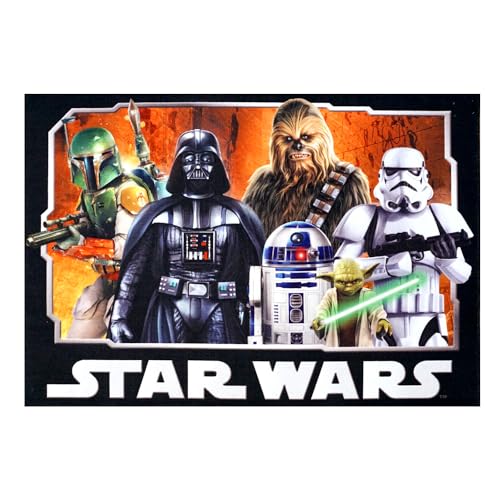 Gertmenian Disney Star Wars Indoor Area Rug - 3x5 Small, Non-Slip, Ideal for Children in Bedroom, Game Room, Classroom, Nursery or Play Area - Star Wars Movie Poster, 17285