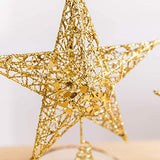 10” Christmas Tree Topper Star Christmas Tree Decoration Indoor Party Home Decoration (Gold)