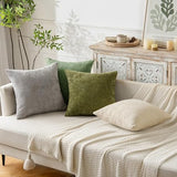 MIULEE Decorative Couch Throw Pillow Covers 20x20 Inch Sage Green 2 Pack