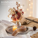 Romadedi Farmhouse Wooden Candle Tray, 11 Inch Round, Whitewashed