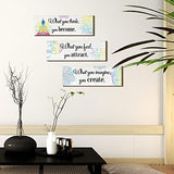 Yerliker 3 Buddha Decor Buddha Wall Art Meditation Room Chakra Decor for Bedroom Zen Quotes Wall Decoration Spiritual Gift Hanging Buddhism Spa Room Decoration Yoga Art for Women(White)