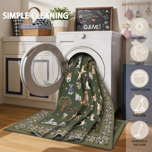 Dog Machine Washable Rug 3x5 for Bedroom Entryway