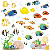 DECOWALL Coral Reef Fish Wall Stickers for Kids – Ocean Sea Life Peel and Stick Removable Wall Decals for Nursery, Bedroom & Playroom Decor (DS4-8035)