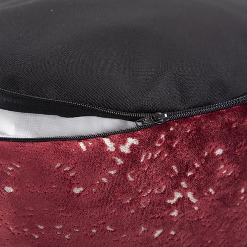 Howard Elliott Collection Round Tall Pouf Pisani Ruby