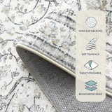 Lahome Oriental Runner for Hallways 2.5x10 Washable Beige Kitchen Runners Non Skid Long Entryway Rug Runners 10ft Ulra-Thin Soft Indoor Boho Rug Traditional Carpet for Laundry Living Room Helena