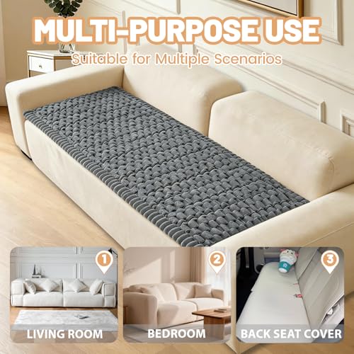Couch Cover for Dogs Washable,Non Slip Fuzzy Durable Couch Covers for 3 Cushion Sofa Pet Friendly Sofa Cover Dog Thick Soft Slipcovers Protector Couches Mat Bed (Grey, 27.6" x 59"/70 x 150cm)