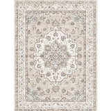 9x9 Living Room Square Rug Low Pile Stain Resistant Thin Rugs for Bedroom