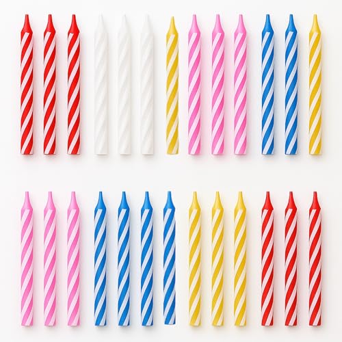 by Tugba Aydan - Birthday Candle - 144 Count Mix Color Birthday Candles for Cake, Cake Candle for Birthday, Party Small Candles…
