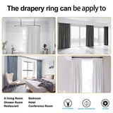Antique Brass Curtain Rings with Eyelets for Up to 1.2-inch Curtain Rods (Set of 30 PCS Curtain Rings)
