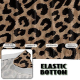 Leopard Print Couch Cover Stretch Futon Slipcover Foldable Armless Sofa Cover with Elastic Bottom Aesthetic Furniture Protector Foldable Couch Pet Covers for Sofa