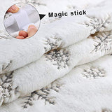 Dremisland Christmas Tree Skirt, 48 inches Large White&Silver Luxury Faux Fur Tree Skirt with Snowflakes Super Soft Thick Plush Tree Skirt for Xmas Tree Decoration (Silver, 48inch/122cm)