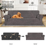 URBANLIFE Stretch Sofa Covers & Loveseat Couch Covers for Living Room Slipcover Set, 2-Pieces Machine Washable Couch Cover, Charcoal Gray