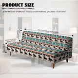 Aztec Tribal Horse Futon Covers, Armless Sofa Covers, Stretch Sofa Bed Cover, Washable Futon Slipcover Furniture Protector for Kids, Pets, Dog and Cat