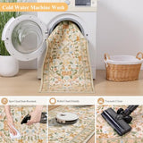 HEBE Boho Kitchen Rugs Set of 3, Non Slip Washable Kitchen Mats for Floor