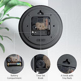 GLVSAE Wall Clock 12 Inches Non-Ticking Wall Clocks Battery Operated Large Easy to Read with Stereoscopic Dial Ultra-Quiet Movement Quartz for Office Classroom School Home Bedroom Kitchen