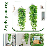 Fake Hanging Plants Vines(2pcs)for Room Decor, Artificial Ivy Greenery Garlands for Home Bedroom Living Aesthetic Kitchen Office Wall Patio Bookshelf,Indoor,Outdoor Farmhouse Decorations(No flowerpot)