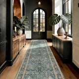 Hallway Washable 3x10  Runner Rug, Vintage Non-Slip Low Pile Rugs