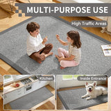 Kitchen Runner Rug Non Slip Hallway Runner Entryway Mat Grey 2x6 ft