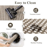 Indoor Door Mat 3x5ft, Absorbent Muddy Mats for Dogs, Low-Profile Entrance Large Welcome Mat with Non-Slip Rubber Backing, Washable Runner Carpet for Hallway,Entryway,Kitchen(Brown)