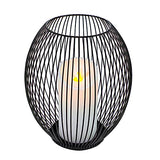 Small Outdoor Candle Holders for Patio - Pillar Candle Holder - Black Wire Candle Holder for Table Centerpiece - Iron Lantern Decorative Candles - Farmhouse Decor Fireplace Metal Candle Holders