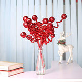 6PC Set Red Christmas Tree Decoration Sequins Ball Curly Pick, Christmas Tree Decorations Christmas Tree Topper Star Home Office Perfect Party Decorations Gifts