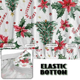 Christmas Tree Armless Sofa Bed Cover Candy Cane Print Stretch Couch Slipcover Folding Sofa Couch Futon Covers Full Size Furniture Protector Cover