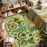 Joydeco Egypt Floral Washable 3x5 Rugs for Entryway Bedroom Hallway Kitchen