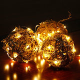 CYLAPEX 6 Pack Fairy Lights Battery Operated 7ft 20 LED Mini String Lights Silver Wire Firefly Starry Moon Lights for Wedding Mason Jars Party Christmas Centerpiece Table Decorations, Warm White