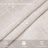 decorUhome Fall Decorative Throw Pillow Covers 18x18 Set of 2 Square Faux Linen Outdoor Neutral Farmhouse Pillow Covers with Stitched Edge for Couch Sofa Living Room, Beige
