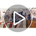 AVOIN colorlife Bless Our Home Eucalyptus Stars Fireworks Car Blue Throw Pillow Covers, 18 x 18 Inch 4th of July Patriotic Independence Memorial Day USA Flag Cushion Case for Sofa Couch Set of 4