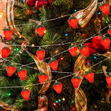 3M 20LED Fruit Strawberry String Lights Battery Powered Indoor Outdoor Lighting Lamp for Wedding Home Birthday Garden Yard Patio Party Christmas Tree Cute Decorations