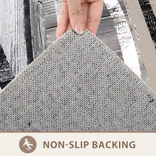 Laundry Room Rug Runner 20"X59" Brown Wood Non Slip Laundry Rugs and Mats for Laundry Room Decor Washable Runner Rugs for Farmhouse Kitchen Floor Bathroom Area Rugs (Brown, 20"x59")