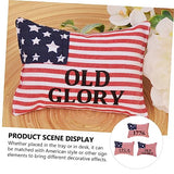 STOBAZA Patriotic American Flag Mini Pillow 3 Pack Decorative Throw Pillow for 4th of July Decor